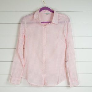 NEW Garnet Hill Button Down Shirt Plaid Cotton